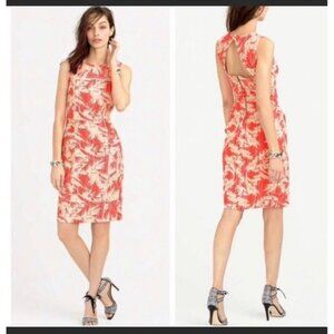 J. Crew Factory Red and White Midi Dress